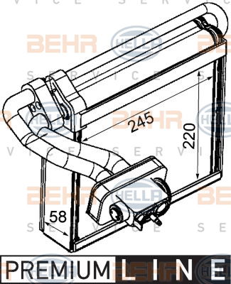 Evaporateur climatisation BEHR HELLA SERVICE *** PREMIUM LINE ***