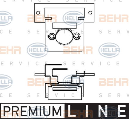 Résistance, pulseur d'air habitacle BEHR HELLA SERVICE *** PREMIUM LINE ***