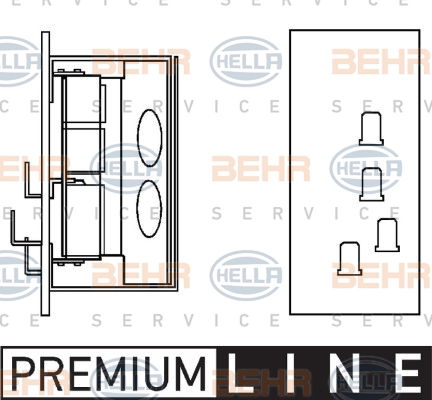 Résistance, pulseur d'air habitacle BEHR HELLA SERVICE *** PREMIUM LINE ***