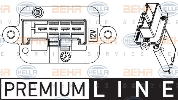 Résistance, pulseur d'air habitacle BEHR HELLA SERVICE *** PREMIUM LINE ***