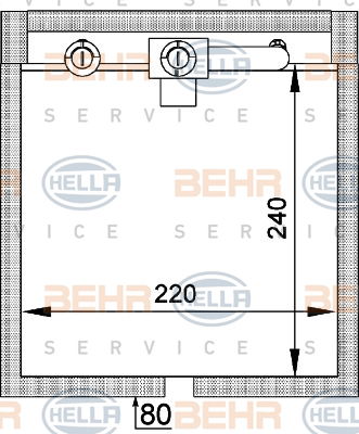 Evaporateur climatisation BEHR HELLA SERVICE *** PREMIUM LINE ***