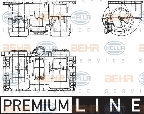 Pulseur d'air habitacle BEHR HELLA SERVICE *** PREMIUM LINE ***