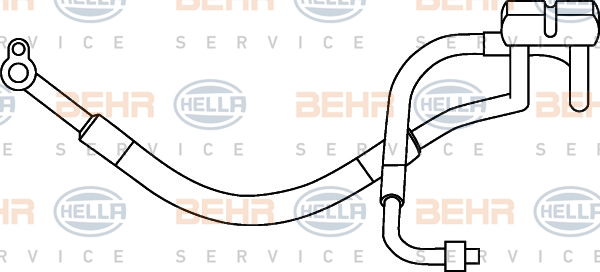 Conduite à haute pression, climatisation BEHR HELLA SERVICE *** PREMIUM LINE ***