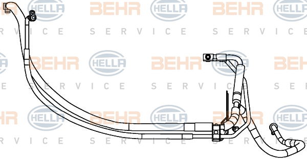 Conduite à haute/basse pression, climatisation BEHR HELLA SERVICE *** PREMIUM LINE ***