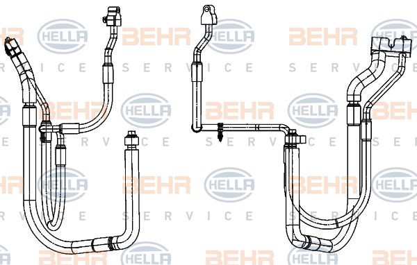 Conduite à haute/basse pression, climatisation BEHR HELLA SERVICE *** PREMIUM LINE ***
