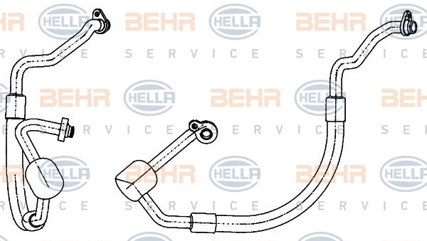 Conduite à basse pression, climatisation BEHR HELLA SERVICE *** PREMIUM LINE ***