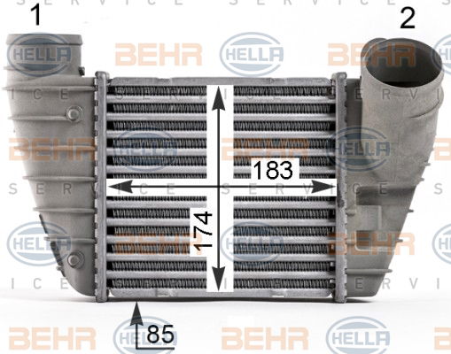 Intercooler, échangeur BEHR HELLA SERVICE *** PREMIUM LINE ***