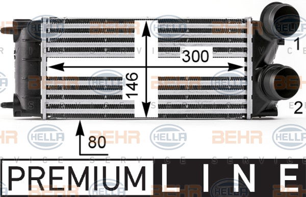 Intercooler, échangeur BEHR HELLA SERVICE *** PREMIUM LINE ***