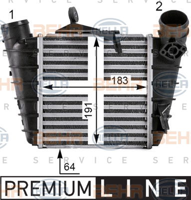 Intercooler, échangeur BEHR HELLA SERVICE *** PREMIUM LINE ***