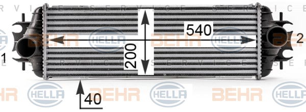 Intercooler, échangeur BEHR HELLA SERVICE *** PREMIUM LINE ***