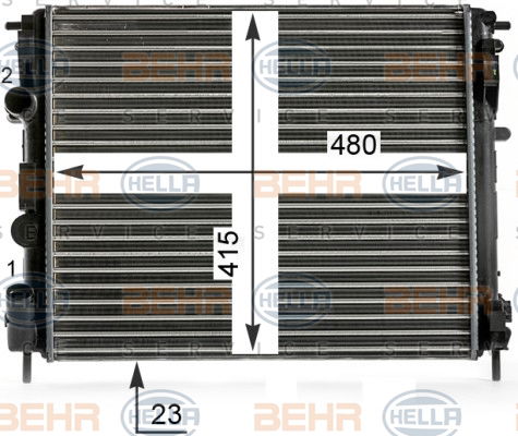 Radiateur, refroidissement du moteur