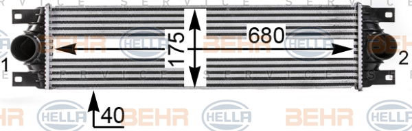 Intercooler, échangeur BEHR HELLA SERVICE Version ALTERNATIF