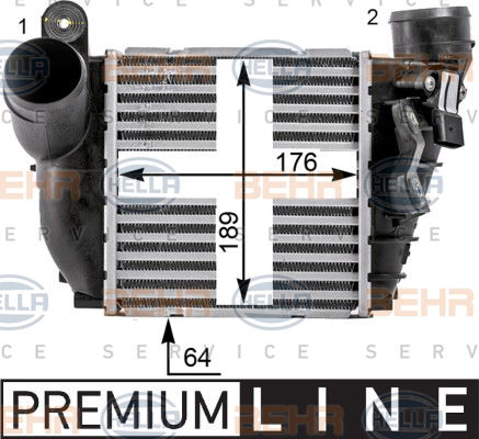 Intercooler, échangeur BEHR HELLA SERVICE *** PREMIUM LINE ***