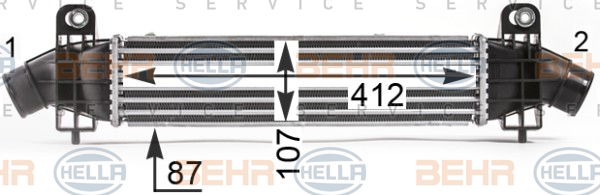 Intercooler, échangeur BEHR HELLA SERVICE