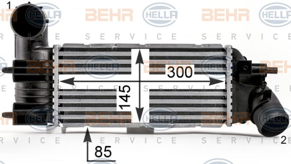 Intercooler, échangeur BEHR HELLA SERVICE *** PREMIUM LINE ***