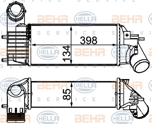 Intercooler, échangeur BEHR HELLA SERVICE