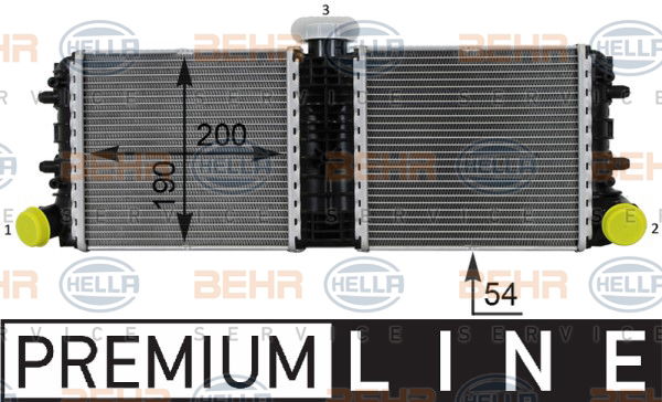 Radiateur, refroidissement du moteur BEHR HELLA SERVICE *** PREMIUM LINE ***