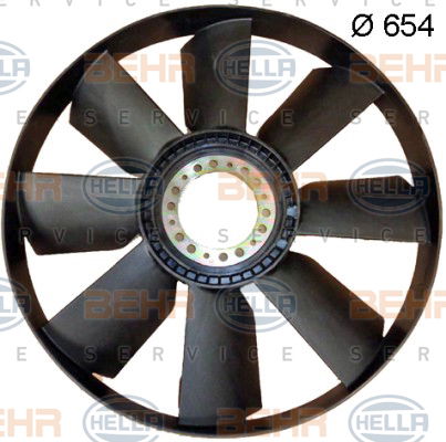 Roue du souffleur, refroidissement  du moteur BEHR HELLA SERVICE *** PREMIUM LINE ***