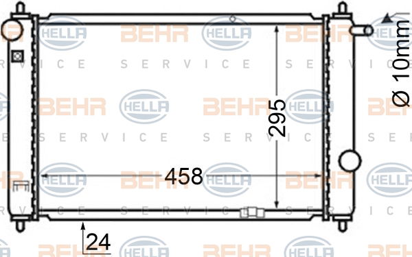 Radiateur, refroidissement du moteur BEHR HELLA SERVICE