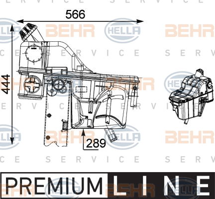 Vase d'expansion, liquide de refroidissement BEHR HELLA SERVICE *** PREMIUM LINE ***