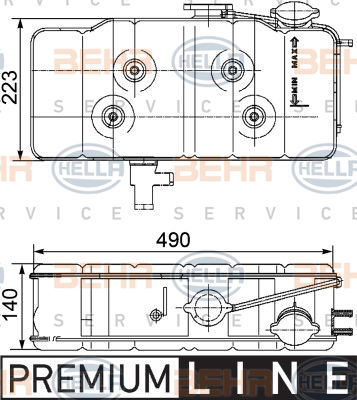 Vase d'expansion, liquide de refroidissement BEHR HELLA SERVICE *** PREMIUM LINE ***