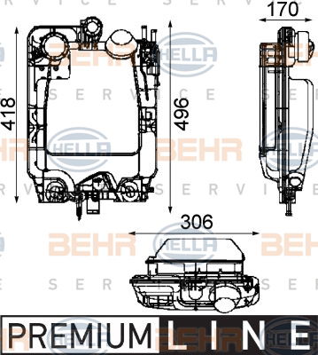 Vase d'expansion, liquide de refroidissement BEHR HELLA SERVICE *** PREMIUM LINE ***