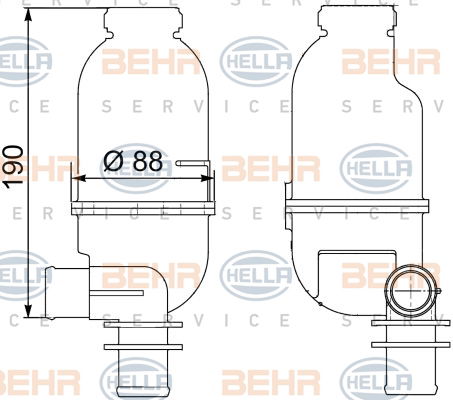 Vase d'expansion, liquide de refroidissement BEHR HELLA SERVICE *** PREMIUM LINE ***
