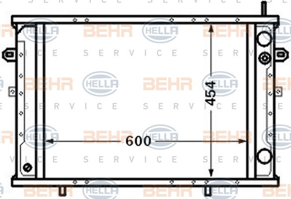 Radiateur, refroidissement du moteur BEHR HELLA SERVICE *** PREMIUM LINE ***