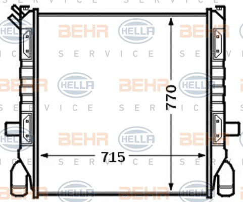 Radiateur, refroidissement du moteur BEHR HELLA SERVICE *** PREMIUM LINE ***