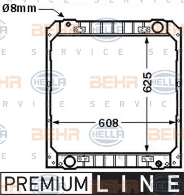 Radiateur, refroidissement du moteur BEHR HELLA SERVICE *** PREMIUM LINE ***