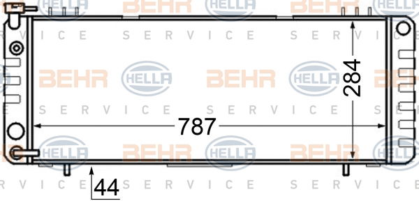Radiateur, refroidissement du moteur BEHR HELLA SERVICE