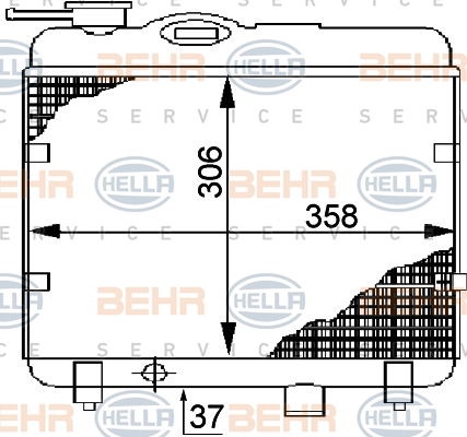 Radiateur, refroidissement du moteur BEHR HELLA SERVICE