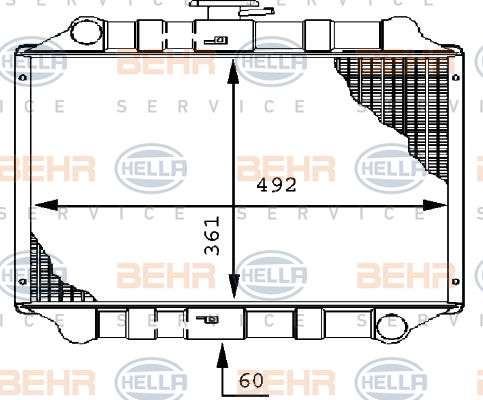 Radiateur, refroidissement du moteur BEHR HELLA SERVICE *** PREMIUM LINE ***