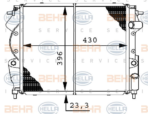 Radiateur, refroidissement du moteur BEHR HELLA SERVICE *** PREMIUM LINE ***