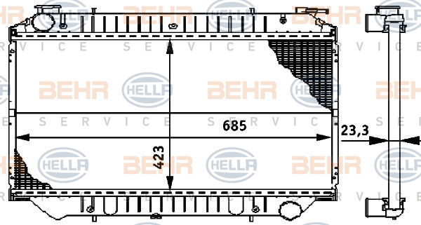 Radiateur, refroidissement du moteur