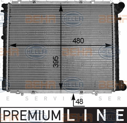 Radiateur, refroidissement du moteur BEHR HELLA SERVICE Version ALTERNATIF