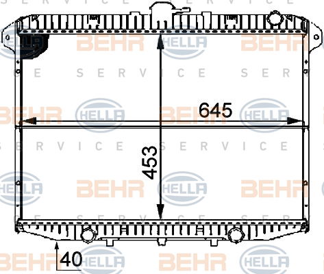 Radiateur, refroidissement du moteur BEHR HELLA SERVICE *** PREMIUM LINE ***
