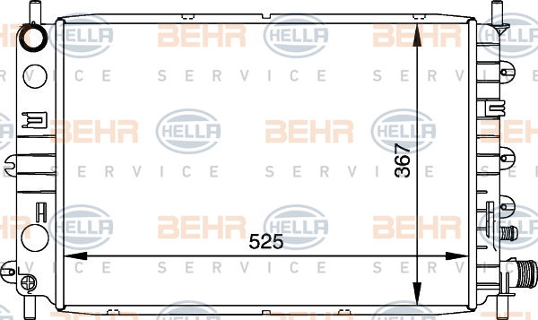 Radiateur, refroidissement du moteur BEHR HELLA SERVICE *** PREMIUM LINE ***