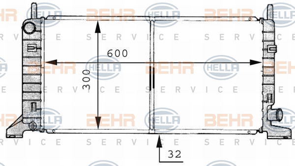 Radiateur, refroidissement du moteur BEHR HELLA SERVICE