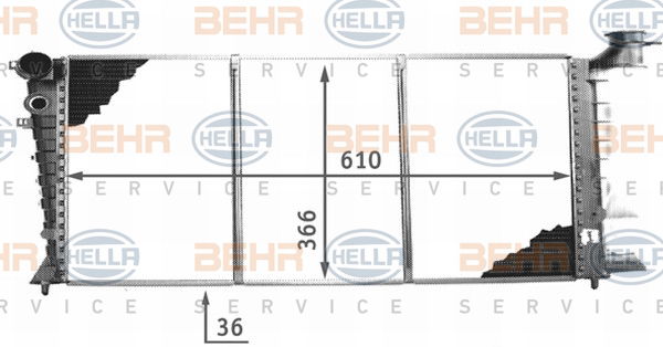 Radiateur, refroidissement du moteur BEHR HELLA SERVICE *** PREMIUM LINE ***