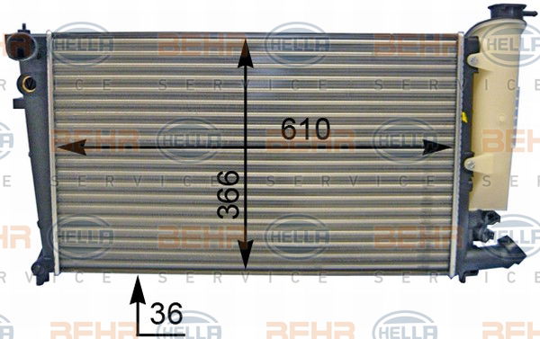 Radiateur, refroidissement du moteur BEHR HELLA SERVICE *** PREMIUM LINE ***