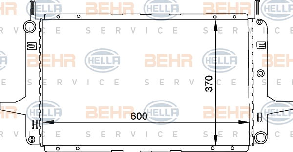 Radiateur, refroidissement du moteur BEHR HELLA SERVICE