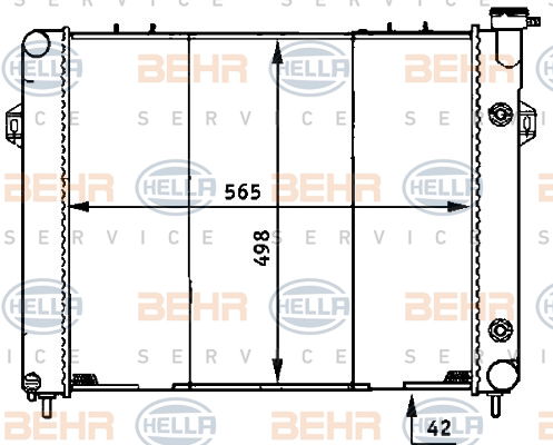 Radiateur, refroidissement du moteur BEHR HELLA SERVICE *** PREMIUM LINE ***