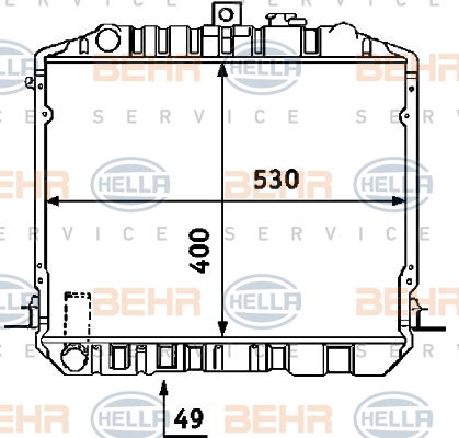 Radiateur, refroidissement du moteur BEHR HELLA SERVICE *** PREMIUM LINE ***