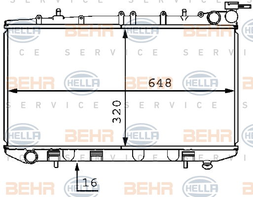 Radiateur, refroidissement du moteur BEHR HELLA SERVICE