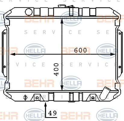 Radiateur, refroidissement du moteur BEHR HELLA SERVICE *** PREMIUM LINE ***