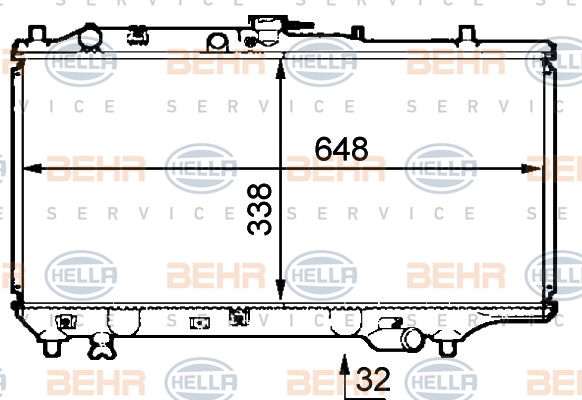 Radiateur, refroidissement du moteur BEHR HELLA SERVICE