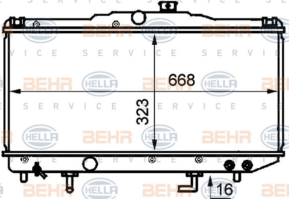Radiateur, refroidissement du moteur BEHR HELLA SERVICE *** PREMIUM LINE ***