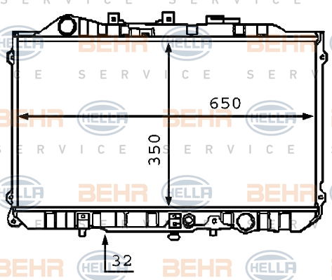 Radiateur, refroidissement du moteur BEHR HELLA SERVICE *** PREMIUM LINE ***