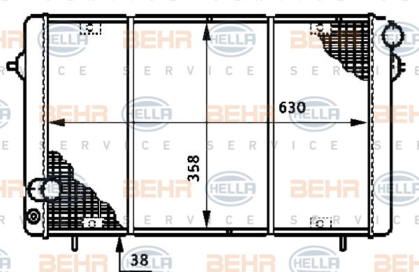 Radiateur, refroidissement du moteur BEHR HELLA SERVICE *** PREMIUM LINE ***